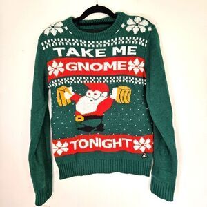 American Stitch Men's Crew Neck Christmas Ugly Sweater Take Me Gnome Tonight S